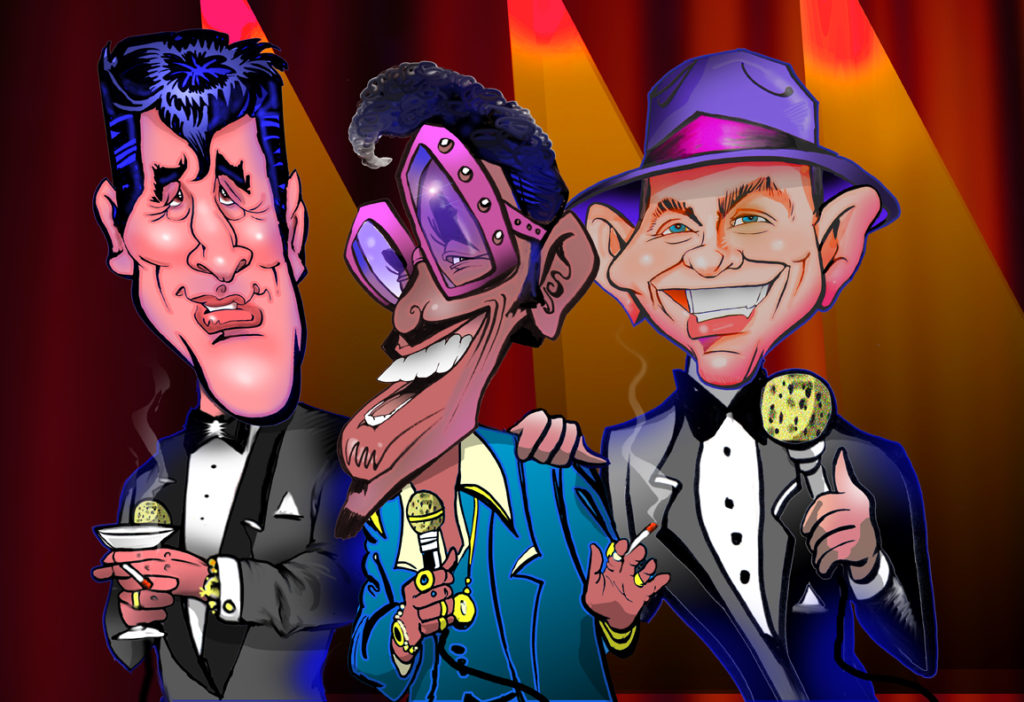 Rat pack poster Caricature Artist Cartoonist San Francisco